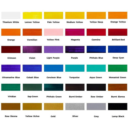 NEW Mont Marte Acrylic Paint Tube Set 36x36 ml