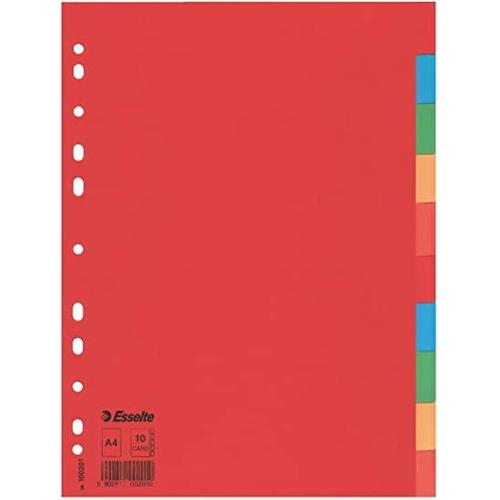 Esselte 10 Color Carton Dividers
