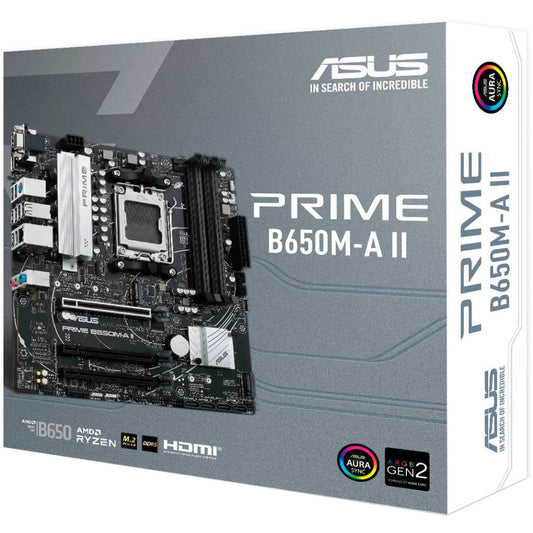 ASUS Prime B650M-A II AM5 For Ryzen 7000 PCIe 5.0 2x M.2 2.5Gb LAN USB 3.2 Gen 1 Type-C® Mainborad