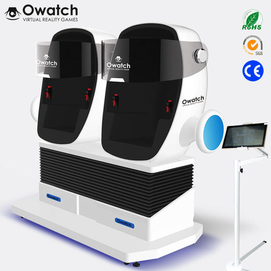 Professional Double Seats Virtual Reality Simulator Owatch Vr Chair 9d Vr with Vr Glasses