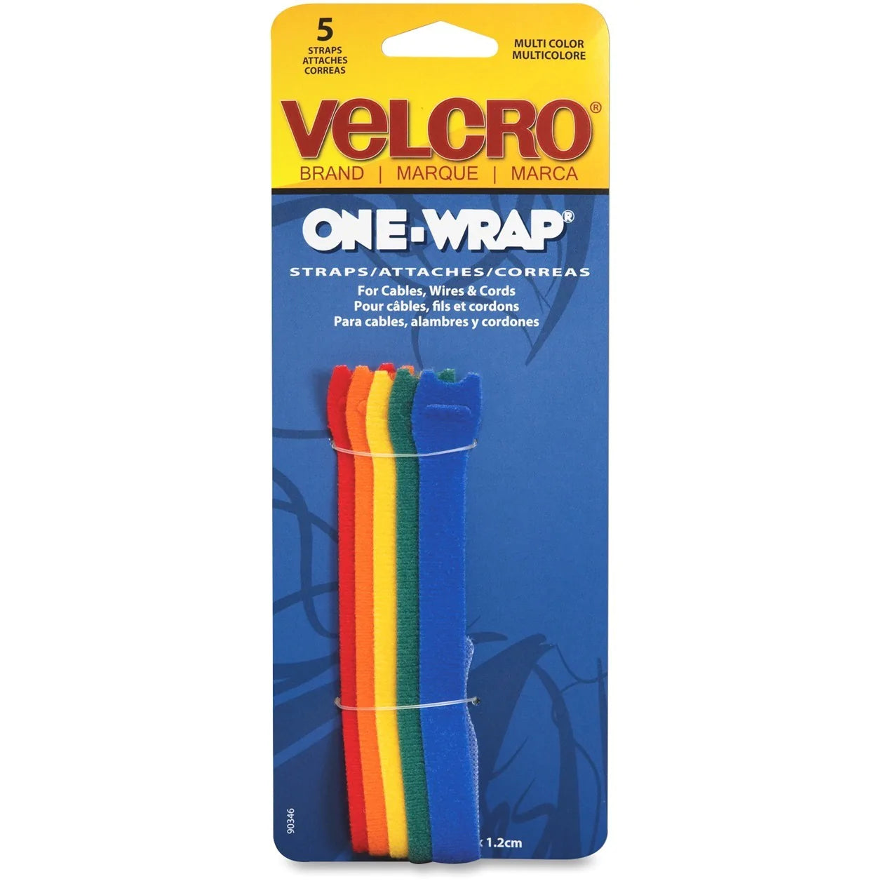 Velcro Brand One-Wrap Straps 20.3 x 1.2 cm - Pack of 5