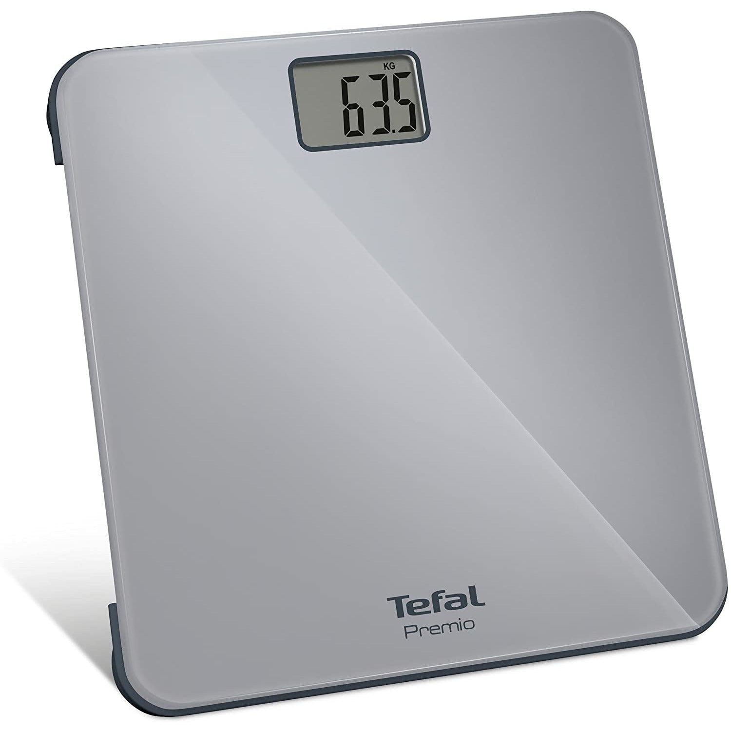 Tefal PP1220 Electronic Square Grey “ Bathroom Scale (LCD, 40 x 65 mm, Grey, 300 mm, 320 mm, 22 mm)