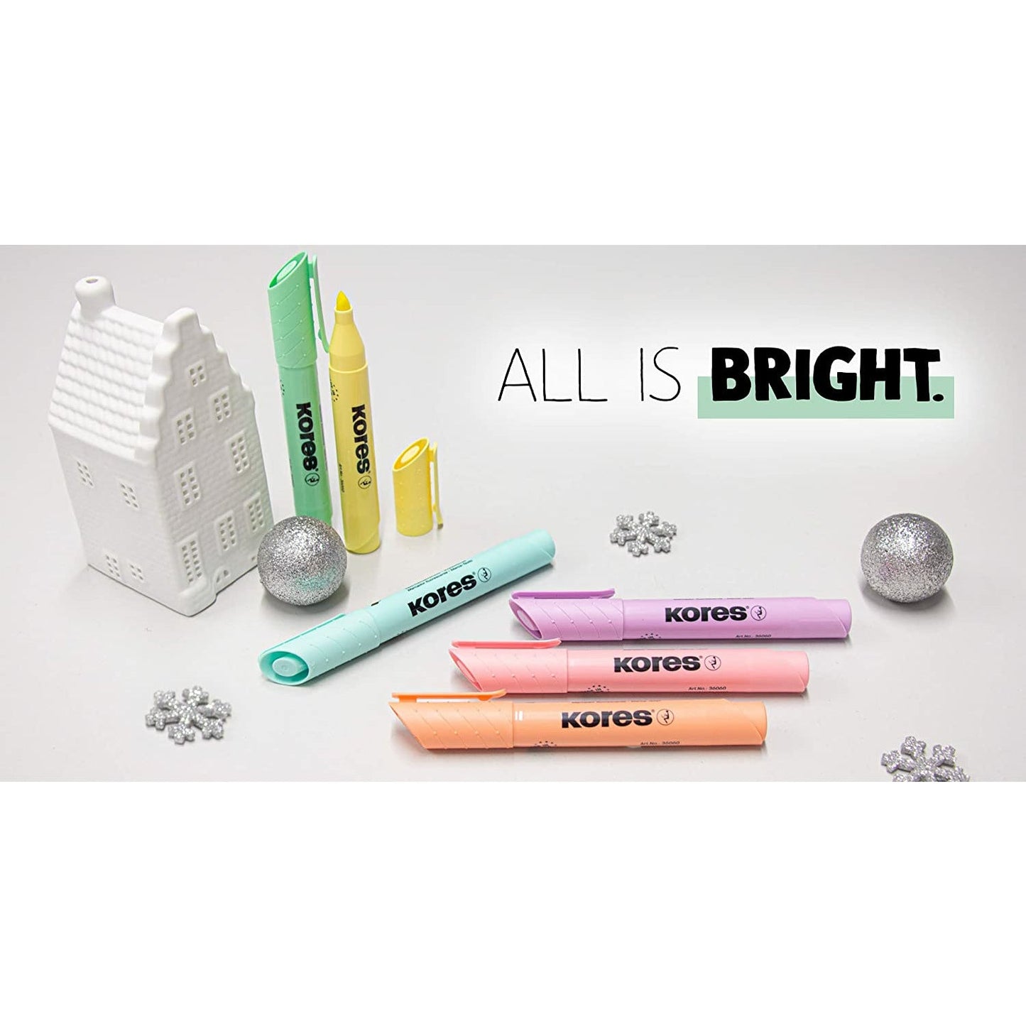 NEW Kores High Liner Plus Chiseled Pastel Highlighter - Set of 6