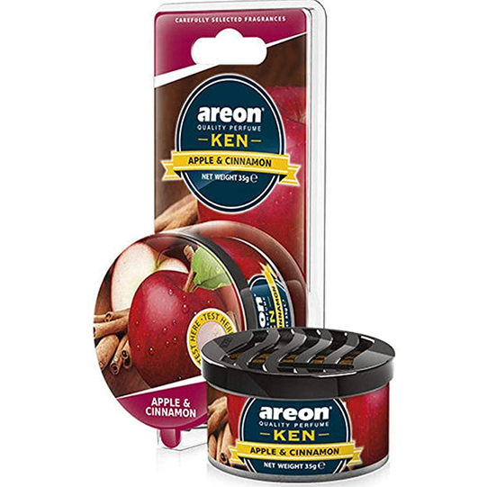 AREON Ken 1.23 oz. Canister Car Air Freshener in a Can (Apple & Cinnamon)