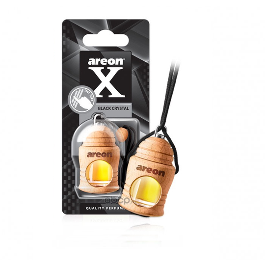 AREON Fresco X FRXV01 Hanging Car and Home Air Freshener, Black Crystal