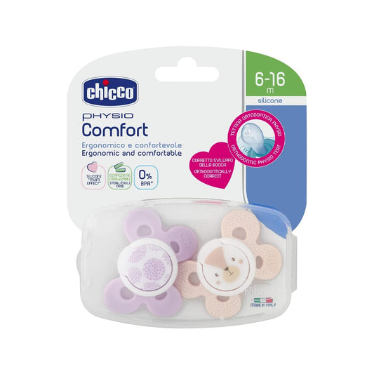 SOOTHER COMFORT GIRL SIL 6-16M 2PC C
