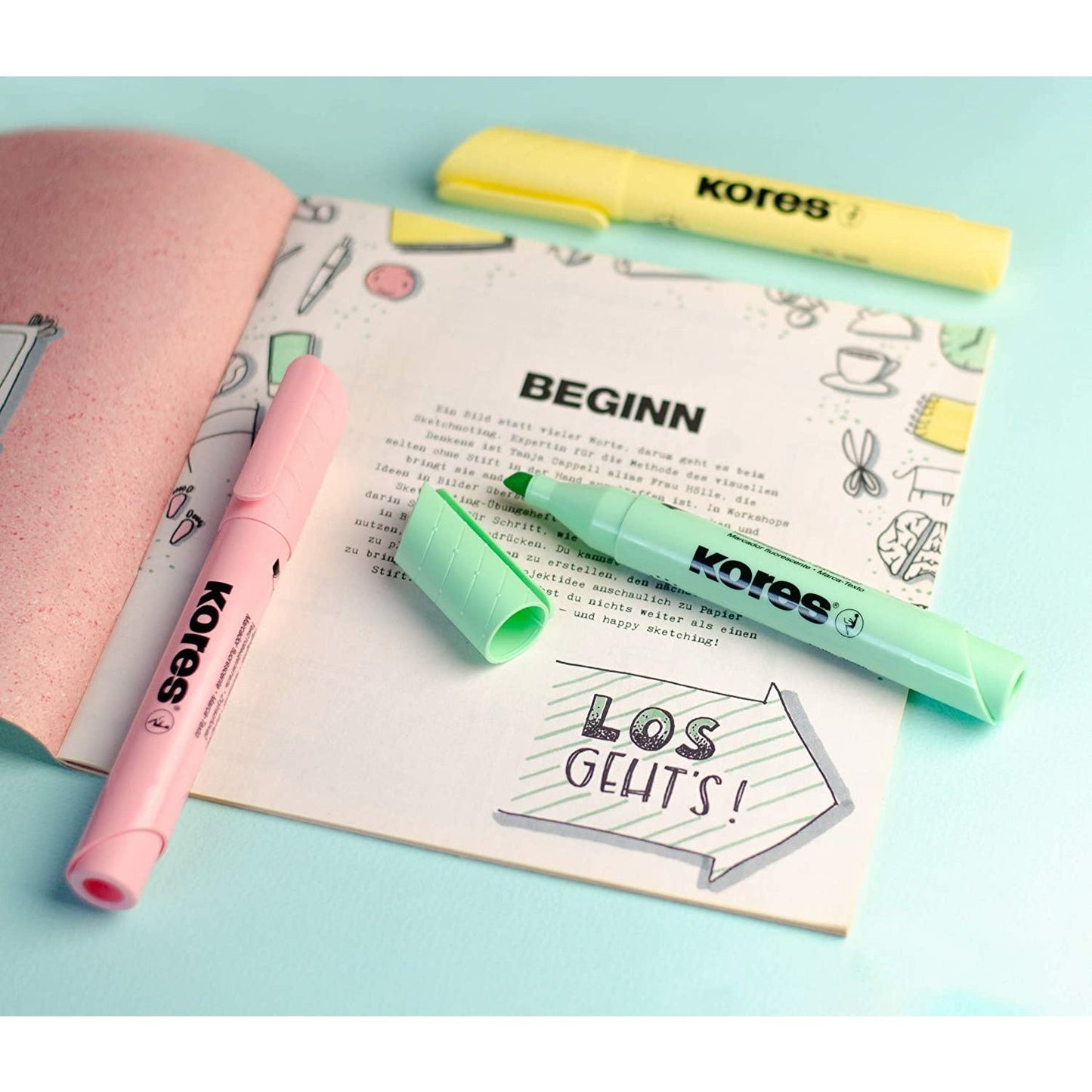 NEW Kores High Liner Plus Chiseled Pastel Highlighter - Set of 6