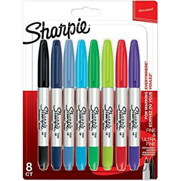 Sharpie Twin Tip F+UF Permanent Marker Set - Pack of 8