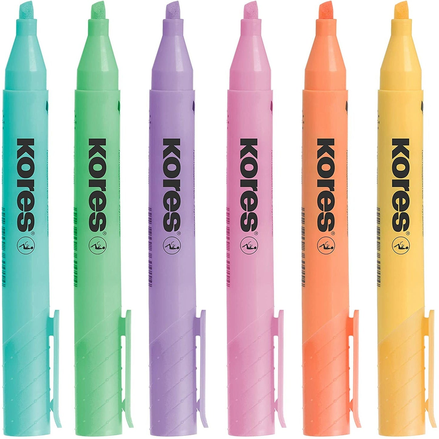 NEW Kores High Liner Plus Chiseled Pastel Highlighter - Set of 6