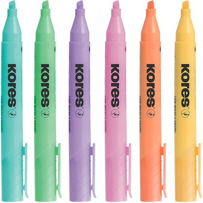 NEW Kores High Liner Plus Chiseled Pastel Highlighter - Set of 6