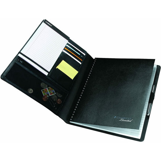 Mead Cambridge Business Notebook+ Pad with Leather Cover Sleeve - A4