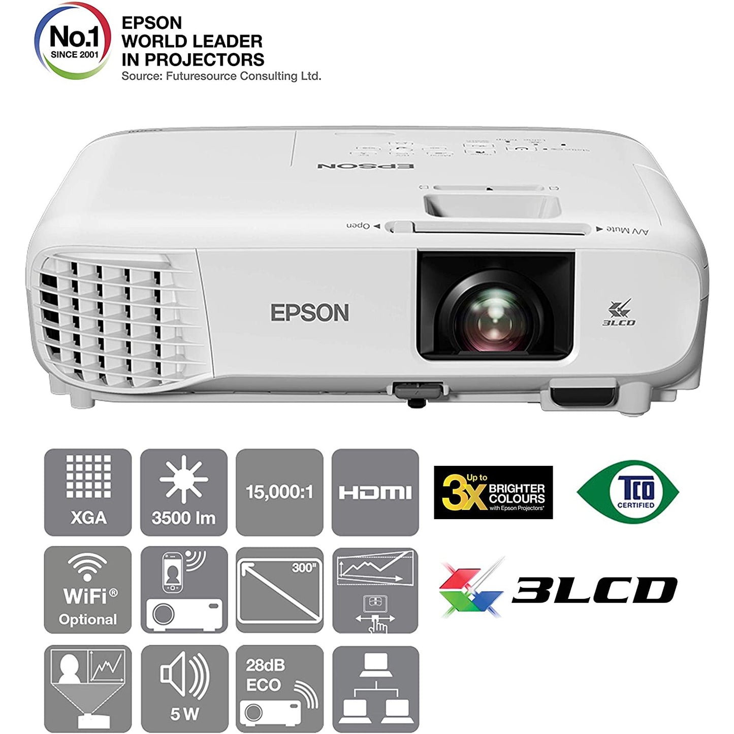 Epson EB-X39 Portable 3LCD Business Projector