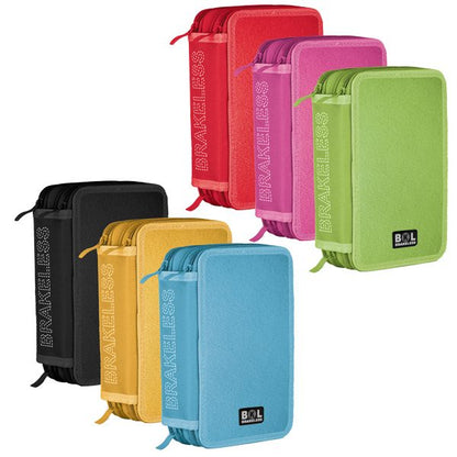 Ri-Plast Brakeless Zipper Pencil Case 3 Compartments  20x12x7 cm