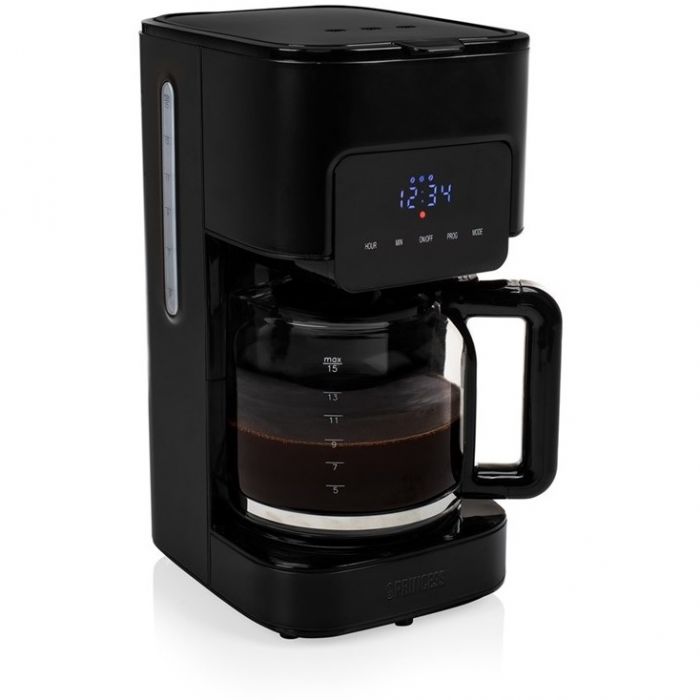 Princess Deluxe Coffee Machine Black Steel 900 W 1.5 L black - Ammancart