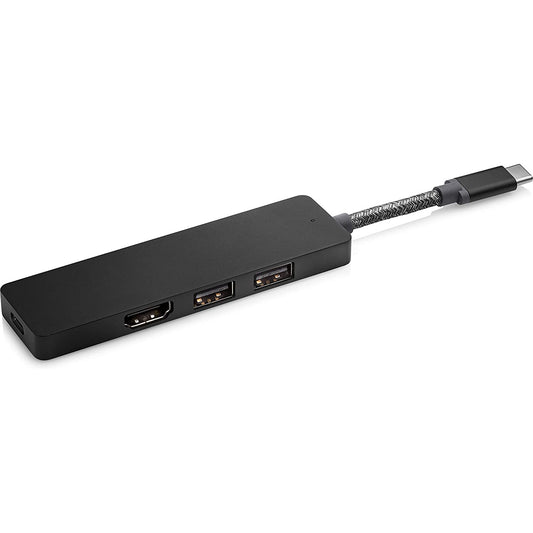 HP Elite USB-C Hub with 90w USB-C Port and Charging with USB-A HDMI Ports - Black