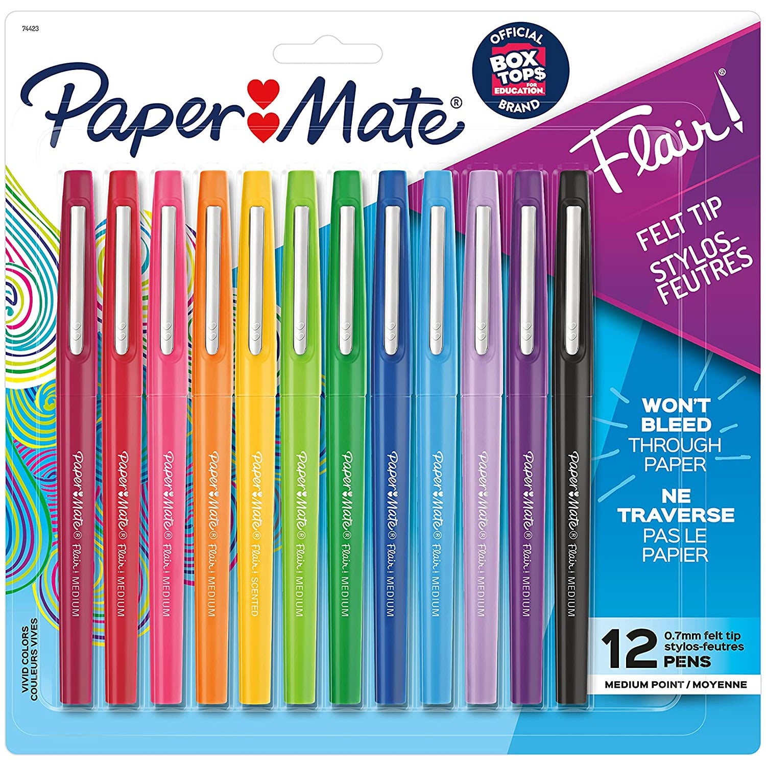 Papermate Flair Pen - Set of 12 Assorted Colors