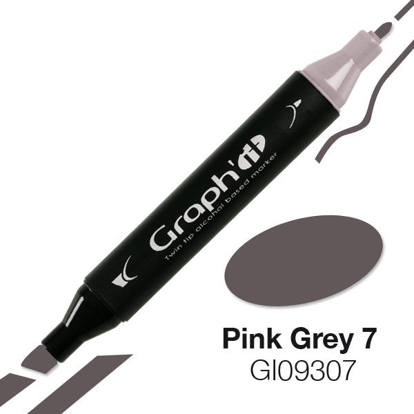 قلم ماركر ذو طرفين من جراف إت - مجموعة GREEN & PINK GRAY
