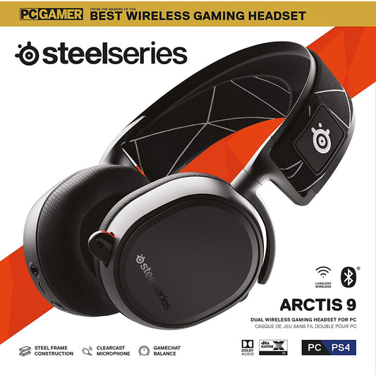 SteelSeries Arctis 9 Wireless + Bluetooth 20+ Hour Battery Life PC & PS