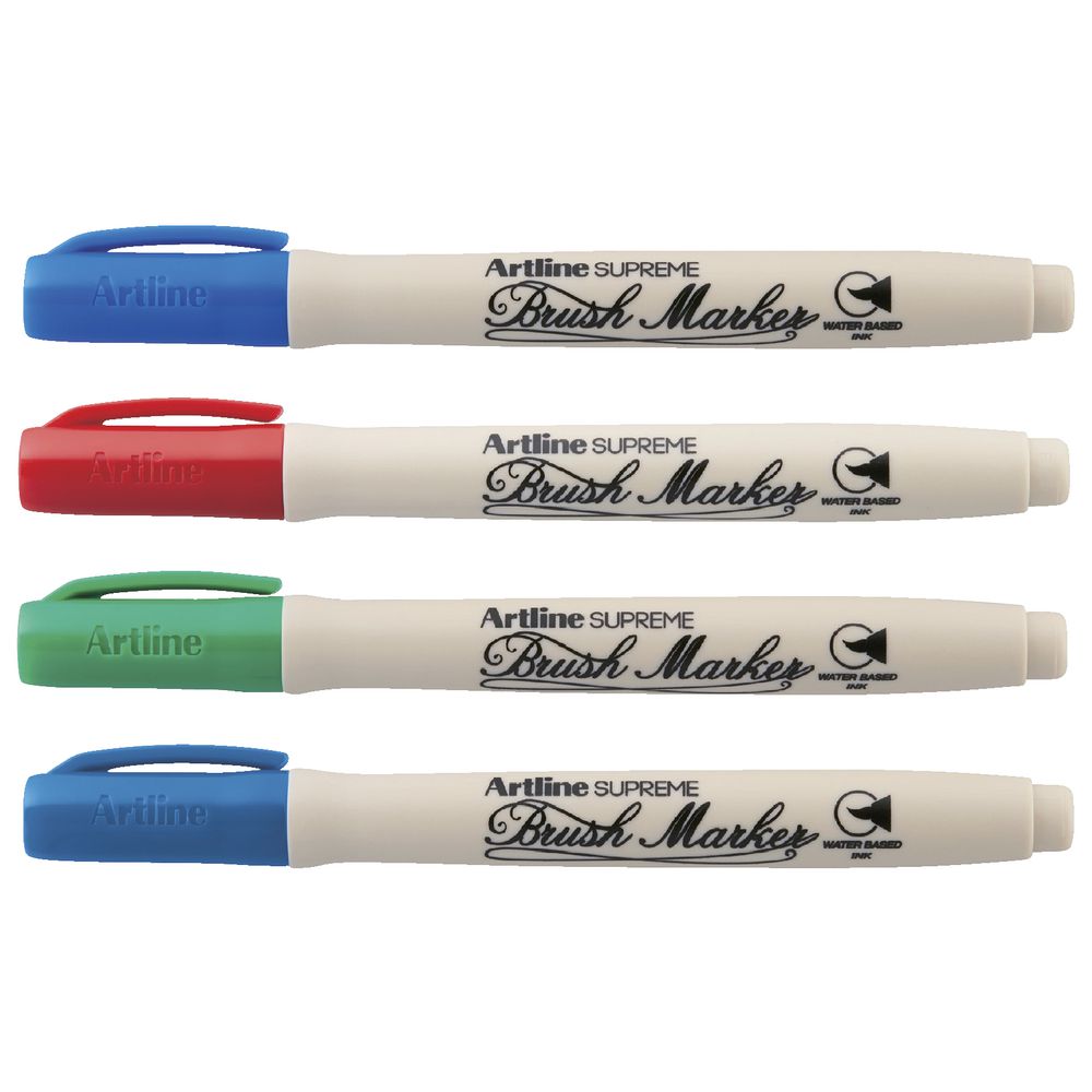 Artline Supreme Permanent Markers Glow Assorted 4 Pack