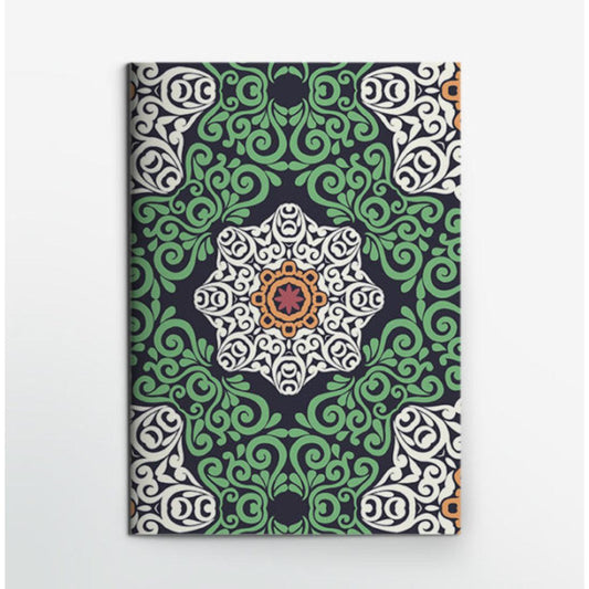 Green Flower Oriental notebook