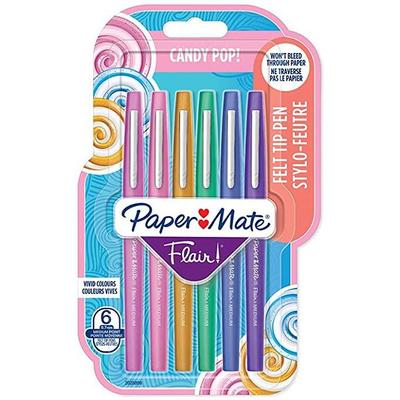 Papermate Flair Pen - Set of 6 Candy Pop! Colors