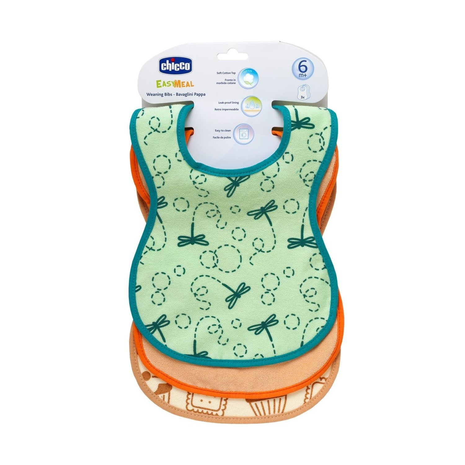 Chicco Weaning cotton bibs 3 PCS
