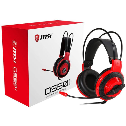 MSI DS501 Gaming Headset with Microphone 3.5mm Connector - Red & Black