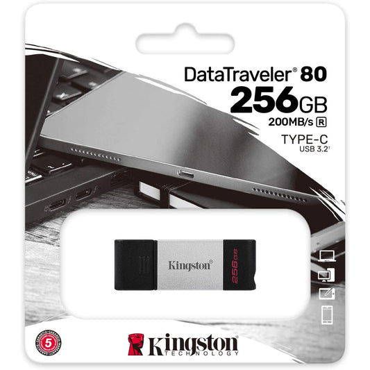 Kingston DataTraveler 80 256GB USB Type-C Flash Drive - Metal