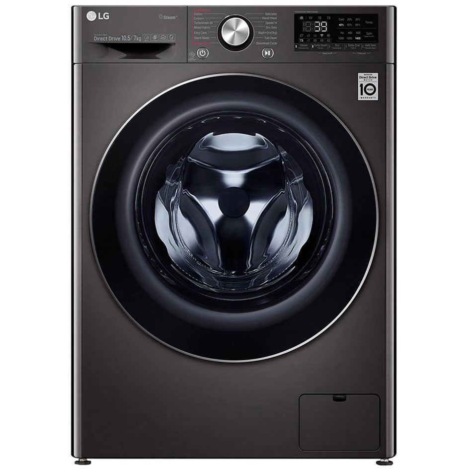 LG Washing Machine 7KG 1400RPM Glass Door- WDV9142BRP.ABLPELF +Free Gift Vacuume