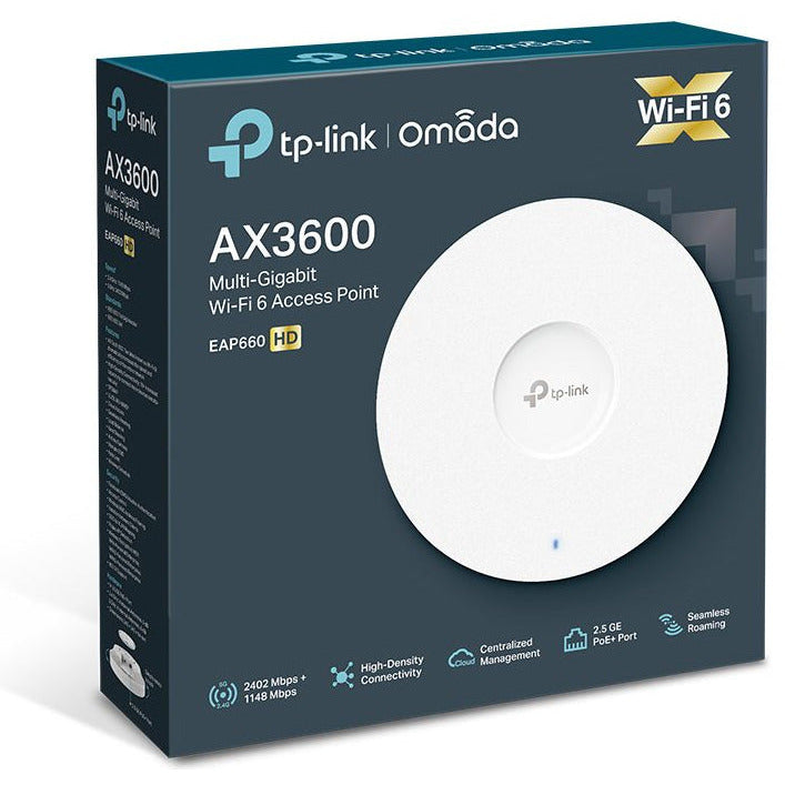 TP-Link EAP660 HD AX3600 Wireless Dual Band Multi-Gigabit Ceiling Access Point