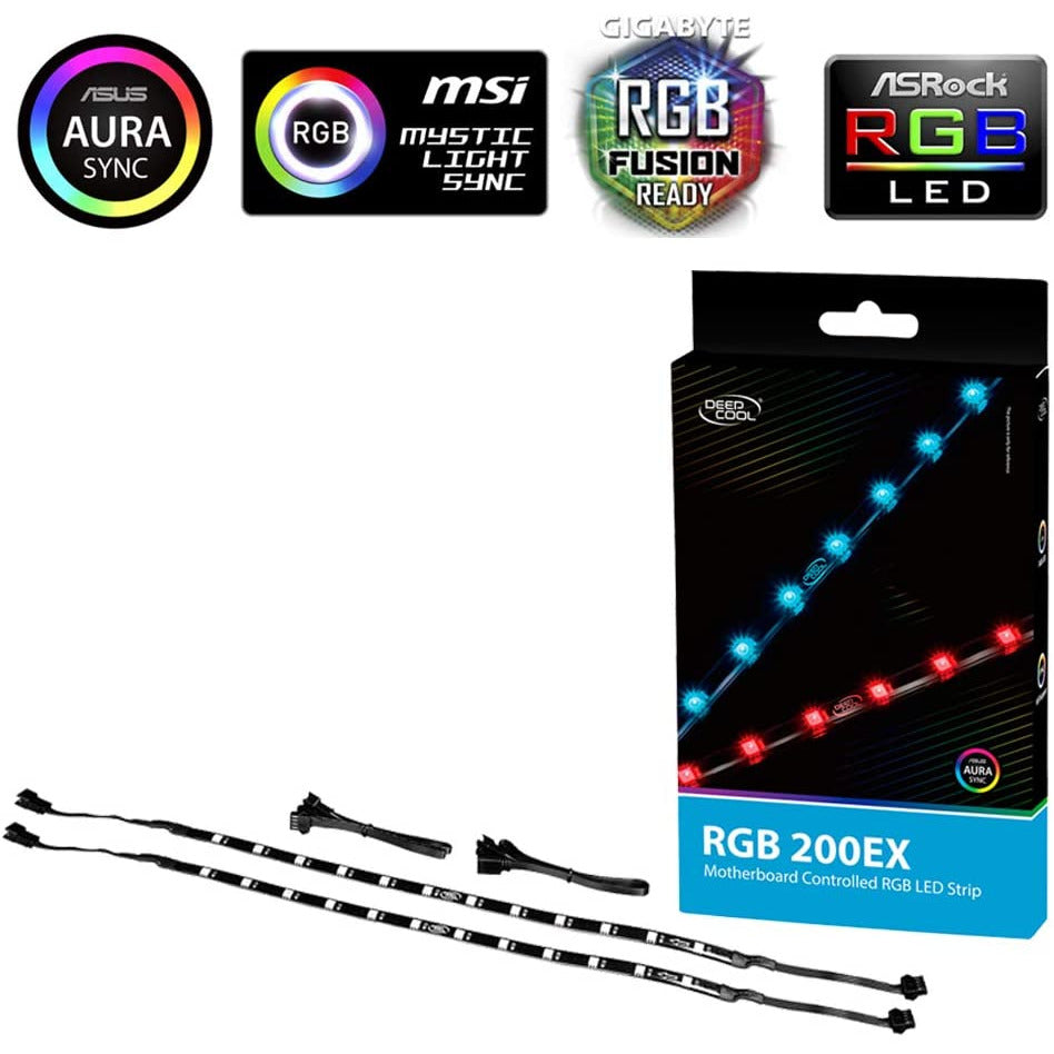 Deepcool RGB 200 EX Colour LED Strip Magnetic Lighting Kit