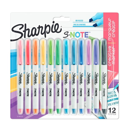 أقلام رسم إبداعية من Sharpie S-Note منقوشة بألوان الباستيل