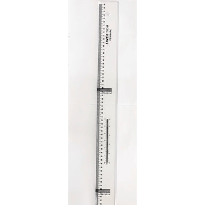 Linex T80 Transparent T-Square Ruler 80cm with Sleeve