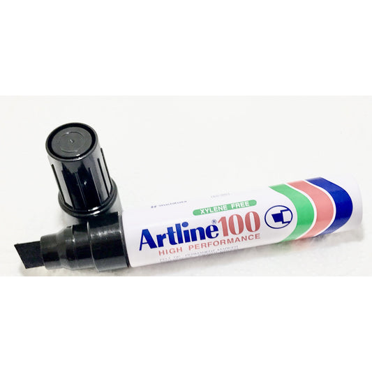 Artline Permanent Marker 10mm Chiseled Wide Tip - Black