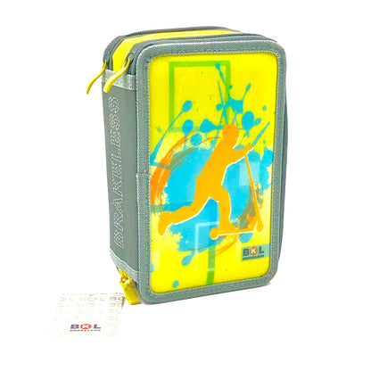 Ri-Plast Brakeless Zipper Pencil Case 3 Compartments  20x12x7 cm