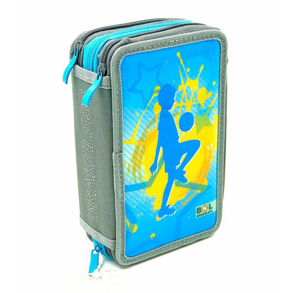 Ri-Plast Brakeless Zipper Pencil Case 3 Compartments  20x12x7 cm