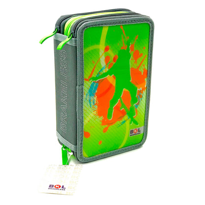 Ri-Plast Brakeless Zipper Pencil Case 3 Compartments  20x12x7 cm