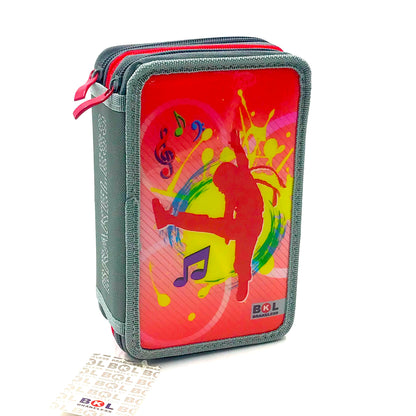 Ri-Plast Brakeless Zipper Pencil Case 3 Compartments  20x12x7 cm