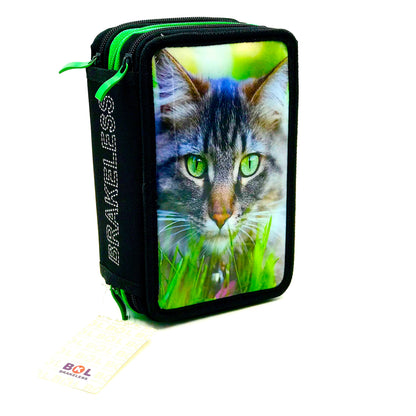 Ri-Plast Brakeless Zipper Pencil Case 3 Compartments  20x12x7 cm