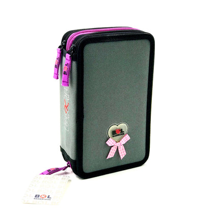 Ri-Plast Brakeless Zipper Pencil Case 3 Compartments  20x12x7 cm