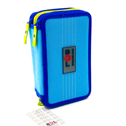 Ri-Plast Brakeless Zipper Pencil Case 3 Compartments  20x12x7 cm