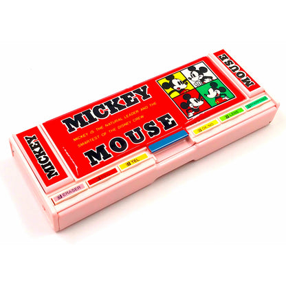 Melody Retro Mickey Mouse Push Button Pencil Case 24x9x3 cm  - 6 Multi-Function Buttons