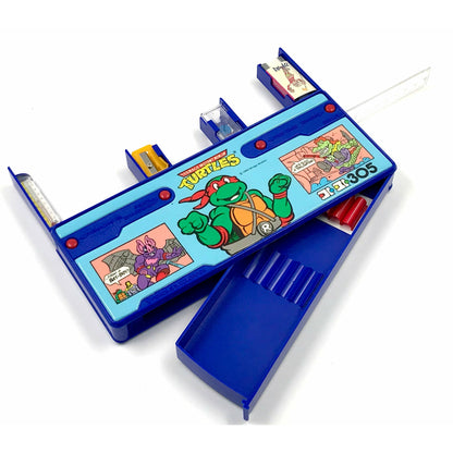Melody Retro TMNT Push Button Pencil Case 24x9x3 cm  - 4 Multi-Function Buttons