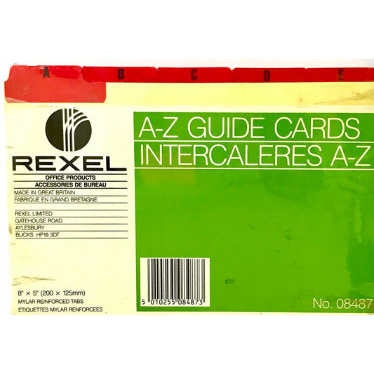 بطاقات توجيه Rexel A-Z Index 200x125 ملم