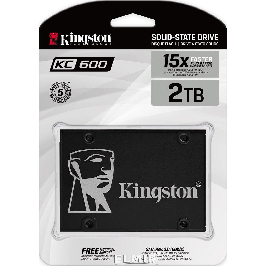 Kingston KC600 2TB SATA III Solid State Drive (SSD)
