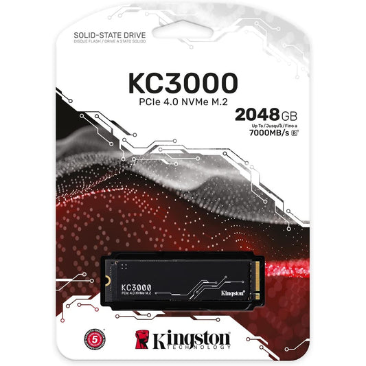 Kingston KC3000 2TB PCIe 4.0 NVMe M.2 SSD up to 7,000MB/s