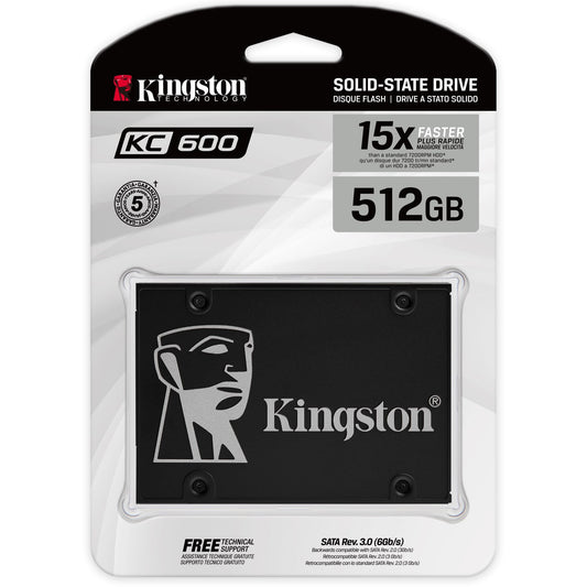 Kingston KC600 512GB SATA III Solid State Drive (SSD)