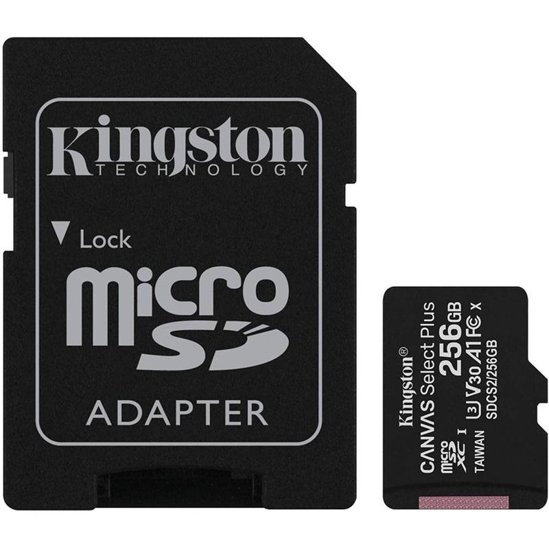 Kingston 256GB micSDXC Canvas Plus 100R A1 C10 Card ADP ARCO0030506