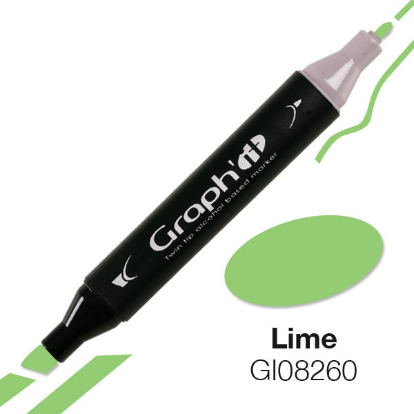 قلم ماركر برأس مزدوج من جراف إت - مجموعة اللون الأصفر / الأخضر