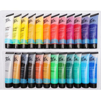 NEW Mont Marte Acrylic Paint Tube Set 24x36 ml
